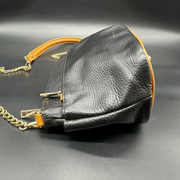 Italian Leather Purse Divina Firenze Black Brown Crossbody Shoulder Bag Italy - Picture 5 of 16